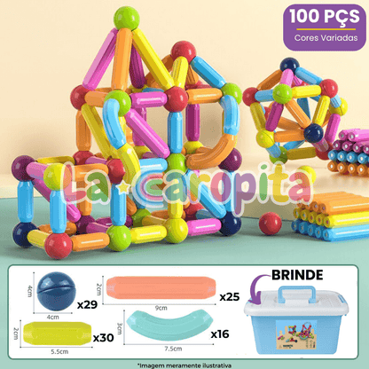 Bolas e Bastões de Construção Magnéticos