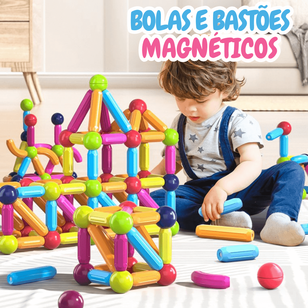 Bolas e Bastões de Construção Magnéticos