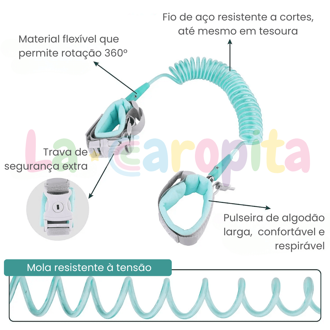 Pulseira Guia Infantil - Anti- Perda